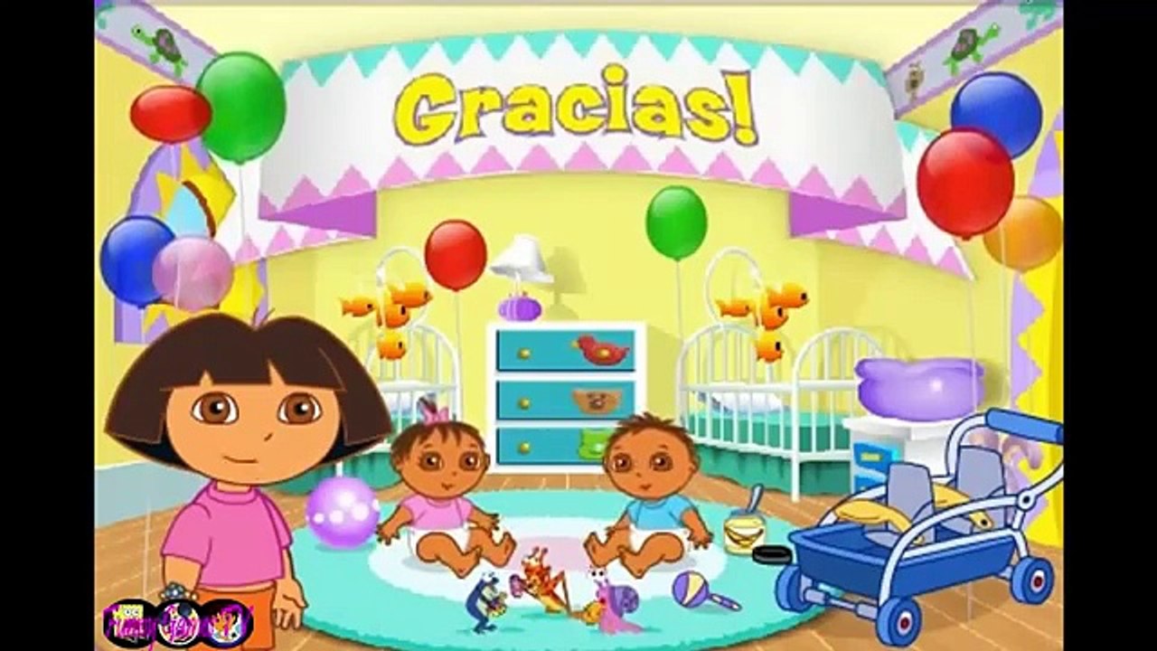 Dora la exploradora Película juego de Baby Sitter de la hora de Juego de Gemelos de Jugar