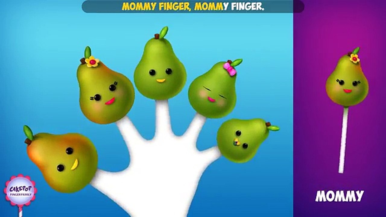 Pear, Apple, Cherry and Orange Finger Family Songs