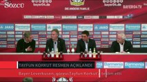 Tayfun Korkut resmen açıklandı