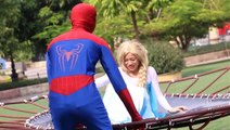 Frozen Elsa sleeping Spiderman vs Superhero Pranks Funny video Supergirl Fun Superhero