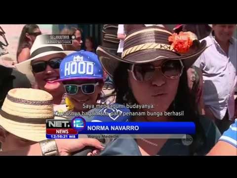 Rangkaian Bunga Seberat 150 Kg di Festival Bunga Silleteros - NET12