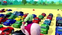 DISNEY PIXAR MCQUEEN MONSTER TRUCKS CARS SMASH PARTY   Wheels On The Bus Go Round And Roun