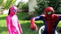 Человек-паук против Джокера против розовый Человек-паук Акула шалость! ж/ замороженные Эльза смешные Супергерои