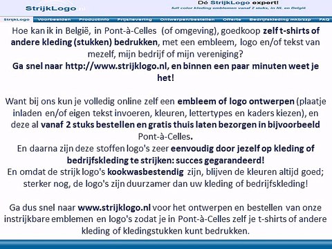 Zelf kleding bedrukken Pont-à-Celles