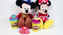 Minnie and Mickey Mouse Valentines Day Party Play Doh Hearts Play Dough Minnie Mouse Toy Videos