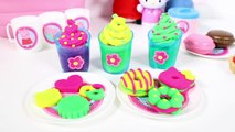 Peppa Pig Picnic Set Hello Kitty Play Dough Playset Play Doh Rainbow Colors Ice Creams Cookies