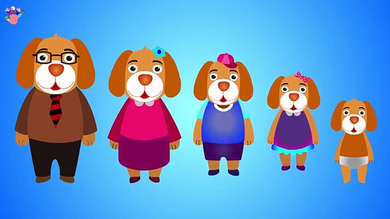 The Finger Family Dog Family Nursery Rhyme | Kids Animation Rhymes Songs