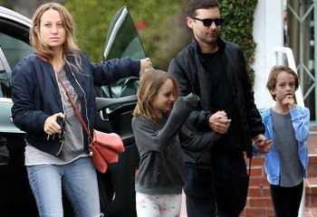 Tobey Maguire & Ex Jennifer Meyer Put On A United Front For Their Kids