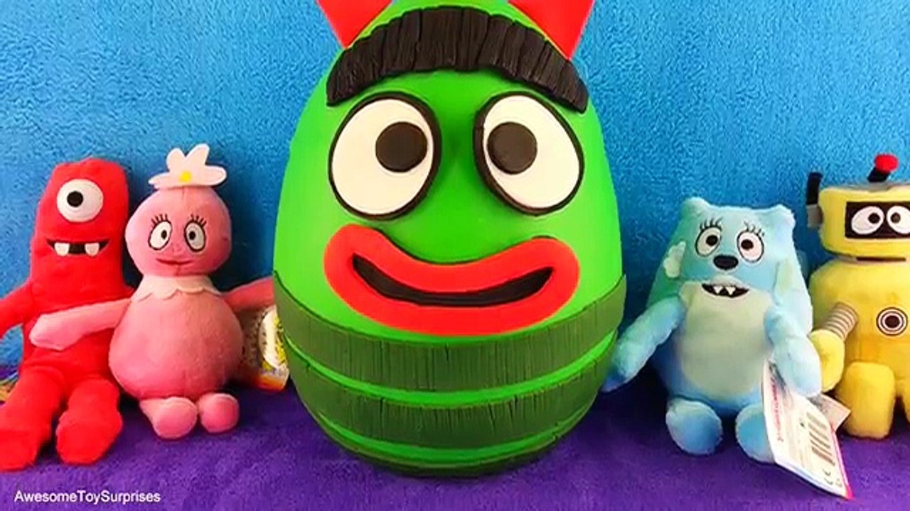 YO GABBA GABBA Play-Doh Surprise Eggs Brobee, Plex, Muno Foofa & Surprise Toys