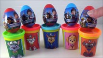 LEARN COLORS with Paw Patrol! NEW Paw Patrol Toy Surprise Eggs! Nick Jr Play doh Surprise Cans-v1ltgnOo97Y