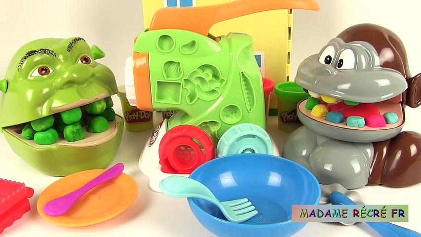 Pâte à Modeler Play Doh Dentiste Shrek mange des pâtes avec le singe -  video Dailymotion