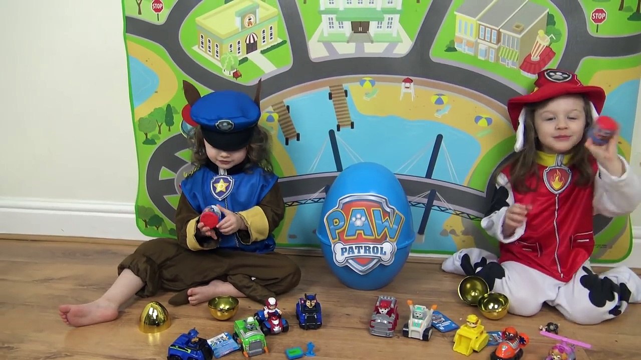 PAW PATROL TOYS Giant Egg Surprise Opening Marshall Chase Paw Patrol Kids Video   Kinder Surprise-JwJLGu2McVo