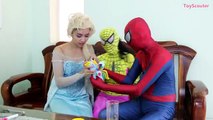 Frozen Elsa & Spiderman vs Bees! w/ Joker, Wolverine, Venom & Superman in Real Life