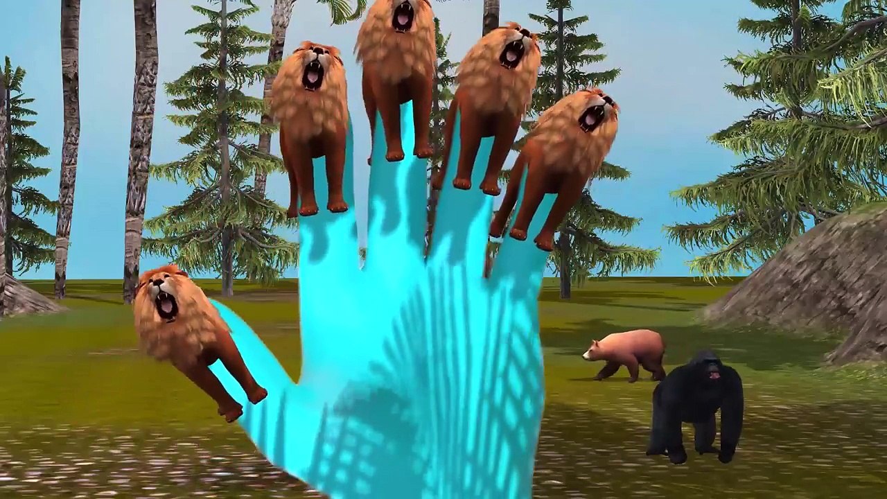 Лучшие анимированные Лев 3D Finger семейные Rhymes для детей | Лев Finger семья Рифмуется