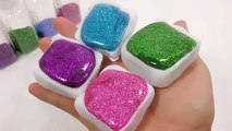 DIY How To Make Colors Plastic Clay Glitter Slime Learn Colors Numbers Counting Baby Doll