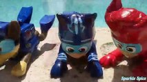 PJ Masks IRL Superhero Fight With ROMEO in Pool! Baby Gekko Kidnapped Saved by Owlette & Catboy
