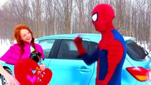 Frozen Elsa & Belle PIZZA CHALLENGE w/ Spiderman Joker Valentines Day Fun Superhero in re