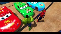 HULK CARS SMASH PARTY! Custom Green Lightning McQueen CARS!!   Spiderman Ironman Nursery Rhymes