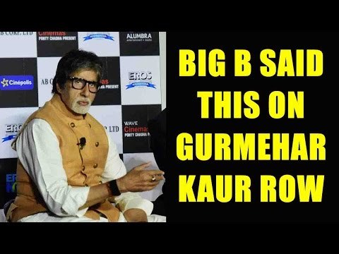 Big B evades question on Gurmehar Kaur row : Watch video | Oneindia News
