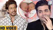 Shah Rukh Khan Reacts to Karan Johar's Twin Babies | LehrenTV