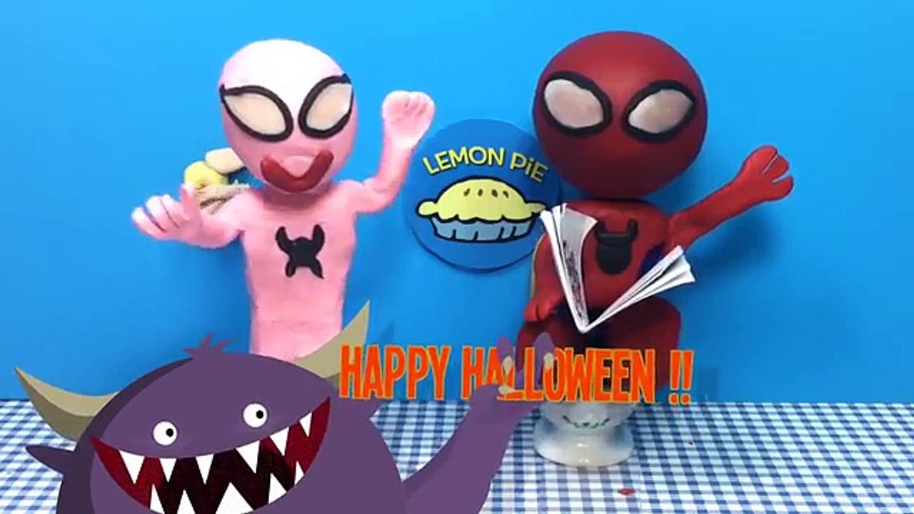 Pink Spidergirl Pregnant & Spiderman Stop Motion Play Doh Spiderbaby Superheroes Prank Vid