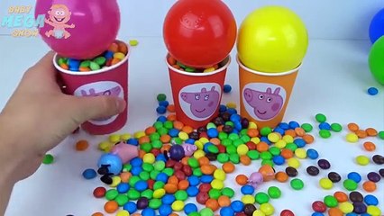 Balls Cups Candy Stacking Toys Peppa Pig English Learn Colors for Kids