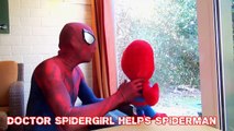 Frozen Elsa Pink Spidergirl with Spiderbaby Twins vs Spiderman - Superhero Fun In Real Lif