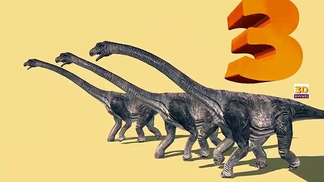 Learn Numbers With brachiosaurus Animation Cartoons for KIds 3D Colors Nursery Rhymes