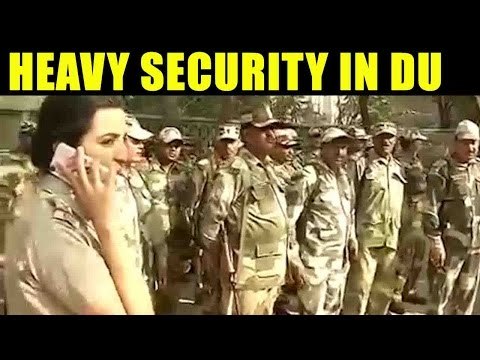 Ramjas violence: security tightened following DU-JNU protest march: Watch video | Oneindia News