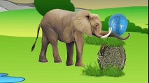 Dinosaurs Vs Elephant Cartoons For Children - Funny Animals Cartoons For Kids - Monkey For Kids [SD, 854x480]