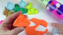 Play and Learn Colours with Playdough Rabbit with Angry birds Molds Fun and Creative for K