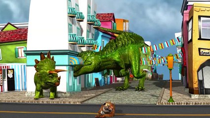 Evil Dragon Animals Cartoons For Children Shark Dinosaur Gorilla Color Elephant 3D Childre