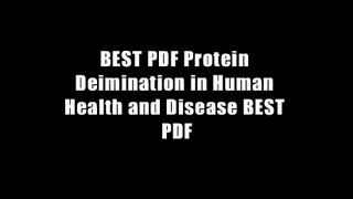 BEST PDF Protein Deimination in Human Health and Disease BEST PDF