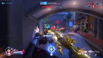 Overwatch: Using Mercy's new res buff to escape death
