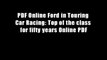 PDF Online Ford in Touring Car Racing: Top of the class for fifty years Online PDF