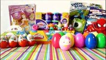Play-Doh Surprise Eggs & Kinder egg & Hello Kitty surprise box unboxing Cars 3 Peppa Lego Disney