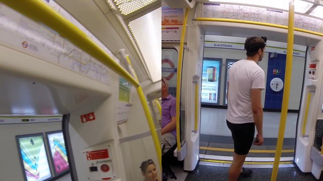 Faire la course dans la rue contre le métro à Londres...