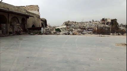 Aux abord de la Citadelle d'Alep, la vie continue malgré le bruit des bombes