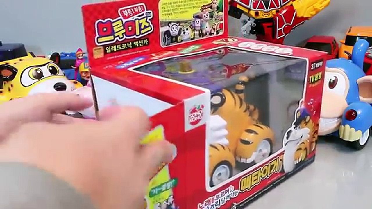 Vroomiz Parking Cars Tayo The Little Bus English Learn Numbers Colors Toy Surprise