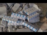 Marano (NA) - Due tonnellate di sigarette nascoste in blocchi di calcestruzzo (06.03.17)