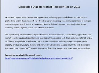 Disposable Diapers Market Research Report 2016