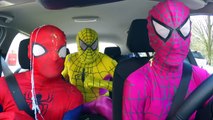 Замороженные elsa розовый Человек-паук с Spiderbaby Твинс Человек-Паук супергерой удовольствие в реальной жизни