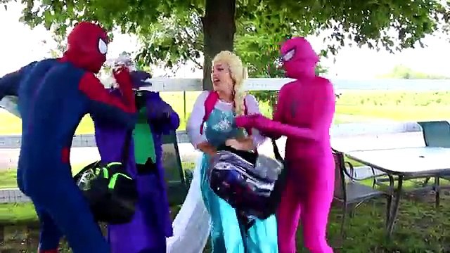 Congelados Elsa Hulk CACA Broma! w/ Spiderman Joker Muñeca Rapunzel Blanco de la Nieve de Superman IRL
