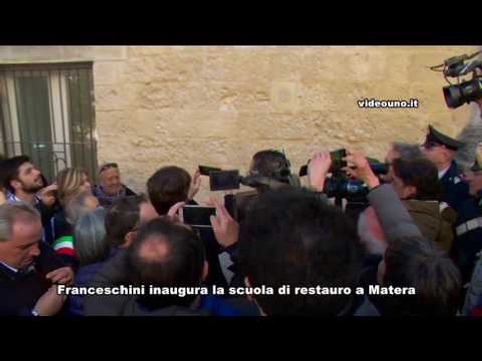 franceschini per inaugurazione scuola di restauro scopre targa