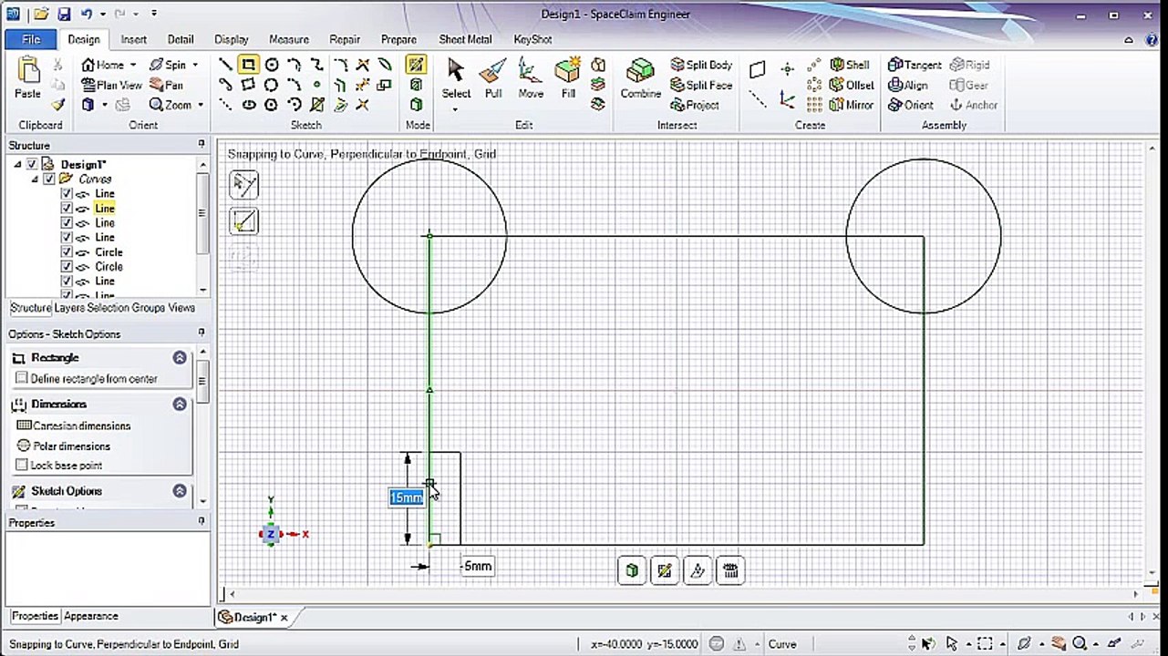 Spaceclaim Basic Sketch