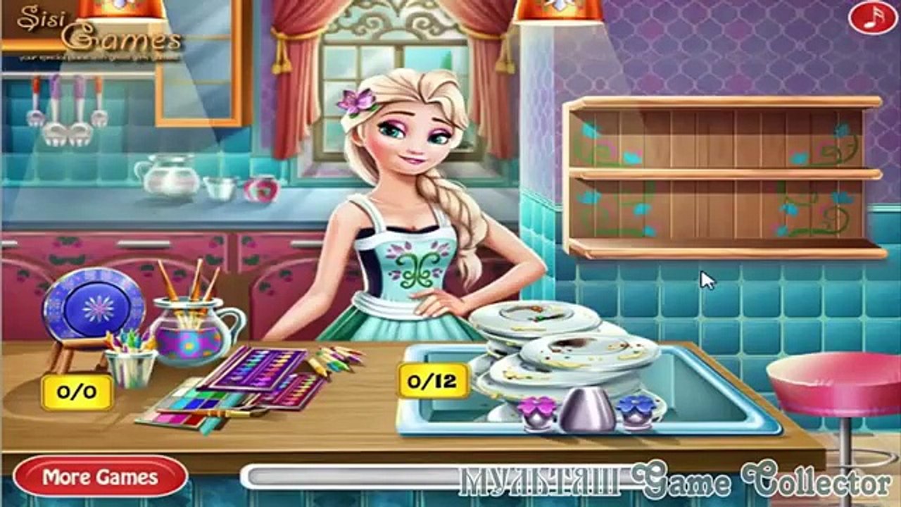 Elsa Dish Washing Realife (Холодное сердце: Эльза моет посуду) - прохождение игры