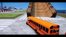 YELLOW SCHOOL BUS with Spiderman Cartoon for Kids and Nursery Rhymes Songs