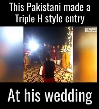This Pakistani Groom Did A Triple-H Themed Entrance On His Wedding And It Shocked Triple-H Himself!