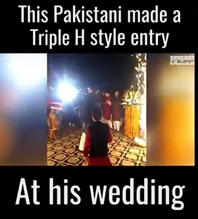 This Pakistani Groom Did A Triple-H Themed Entrance On His Wedding And It Shocked Triple-H Himself!