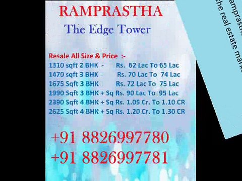 Sale Hi Sale Flats Sector 37D Gurgaon Ramprastha Edge Tower Sector 37D GGN Call +91 8826997781